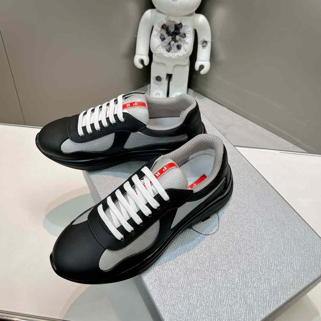 Prada America's Cup Soft Rubber And Bike Fabric Sneakers - FashionPlug