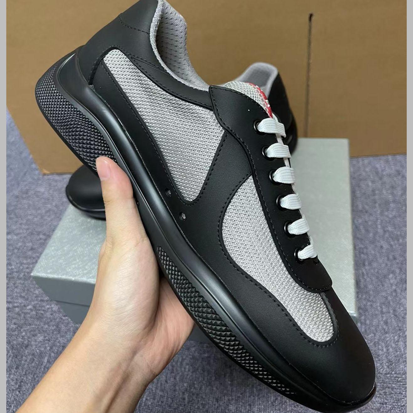 Prada America's Cup Soft Rubber And Bike Fabric Sneakers - FashionPlug