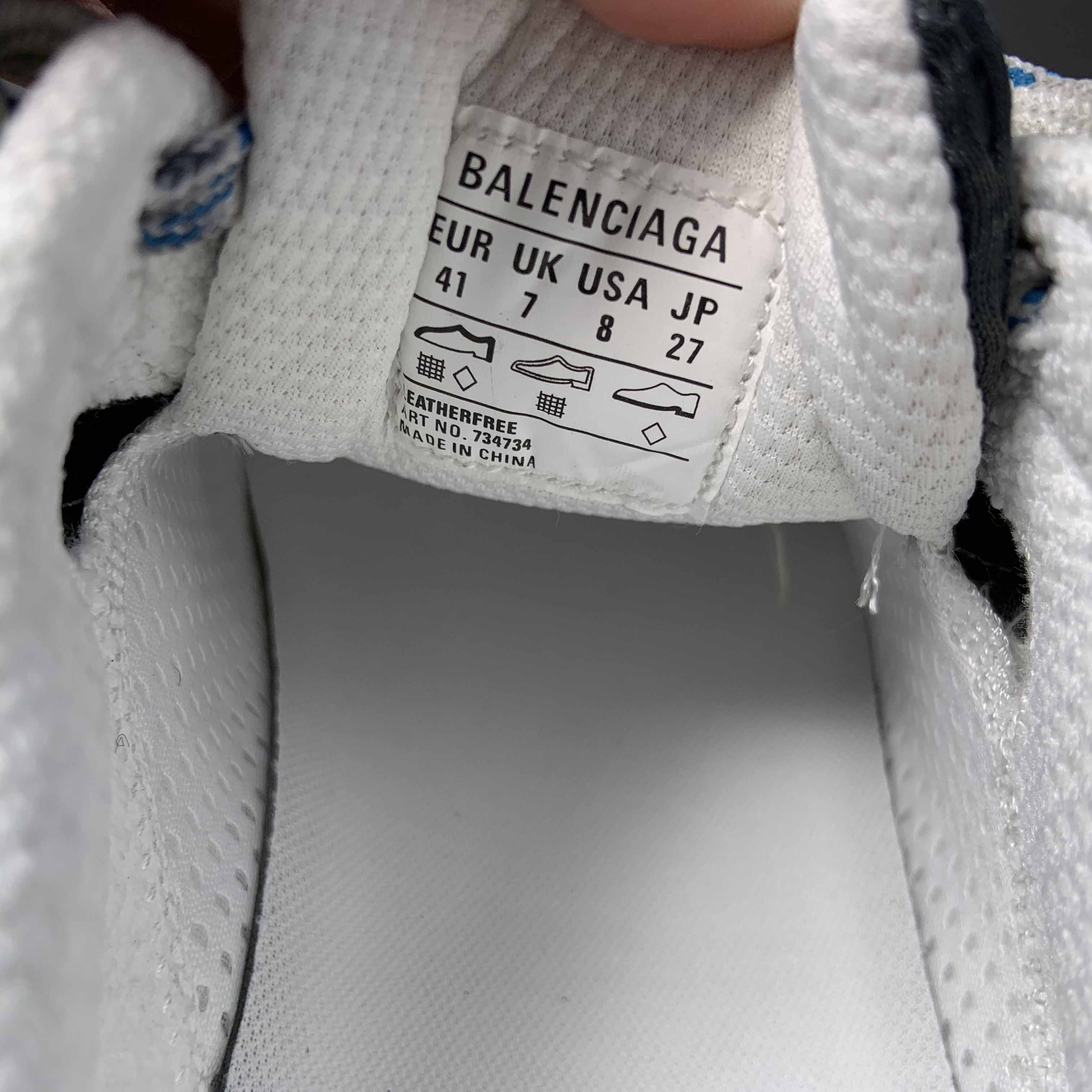 Balenciaga 3XL Sneaker In White, Blue And Yellow - FashionPlug
