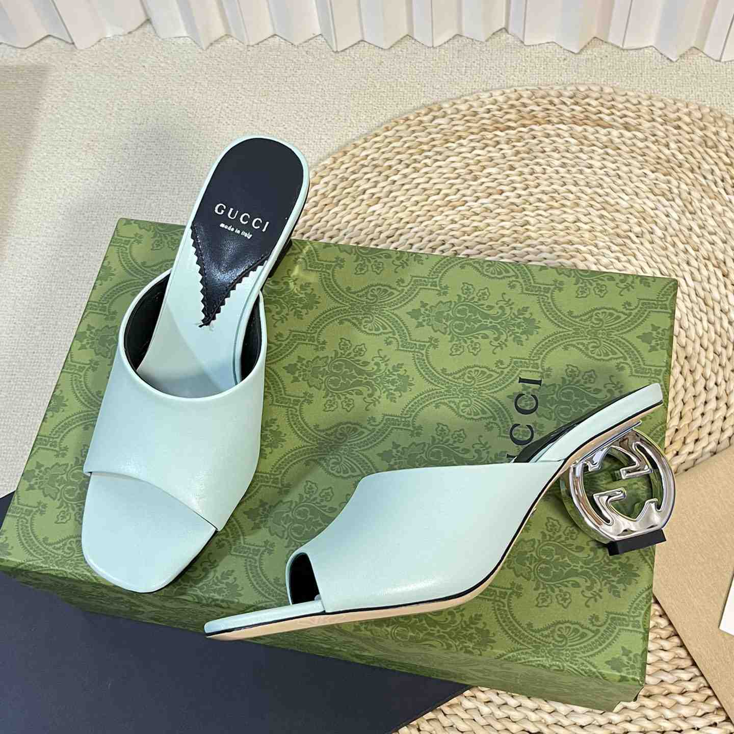Gucci Women's Interlocking G Heel Sandal - FashionPlug