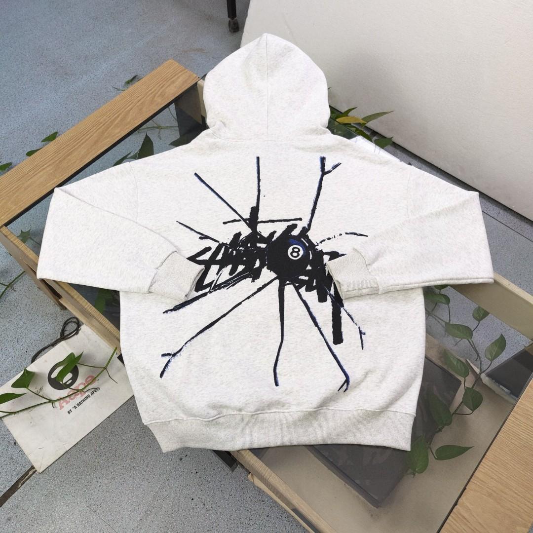 Stussy Lgo-embroidered Drawstring Hoodie - FashionPlug