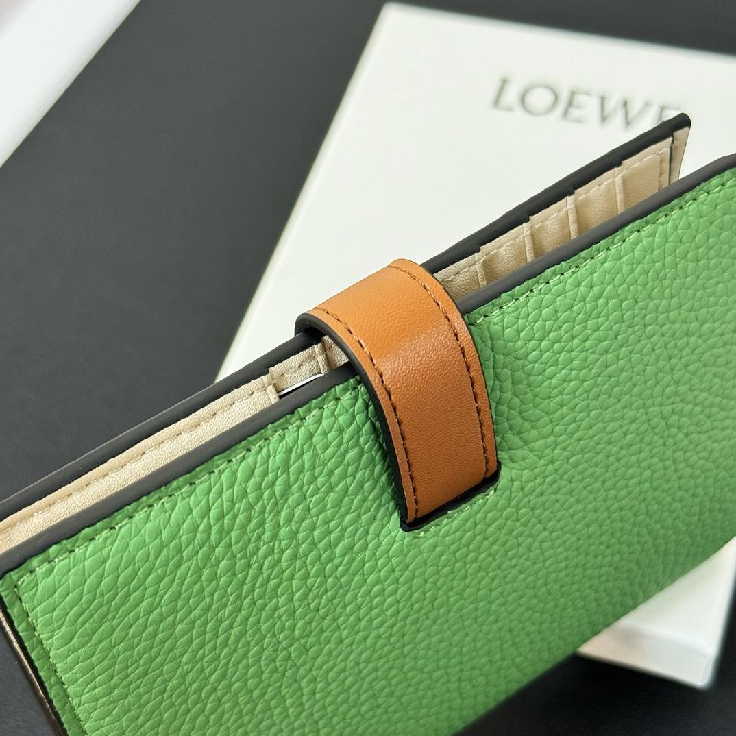 Loewe Medium Vertical Grained-Leather Wallet(14×11cm) - FashionPlug
