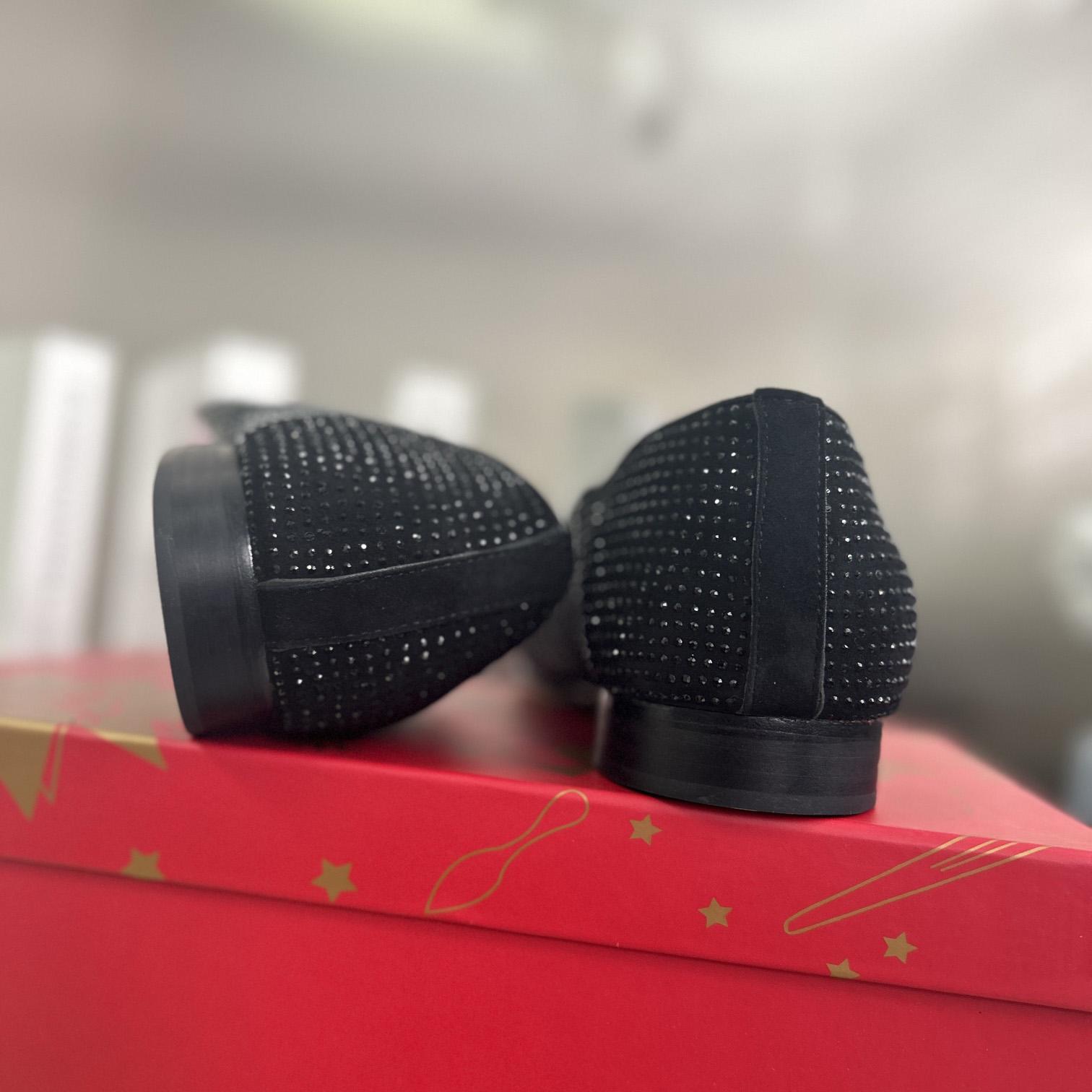 Christian Louboutin Dandy Chick Orlato Velvet Loafers - FashionPlug