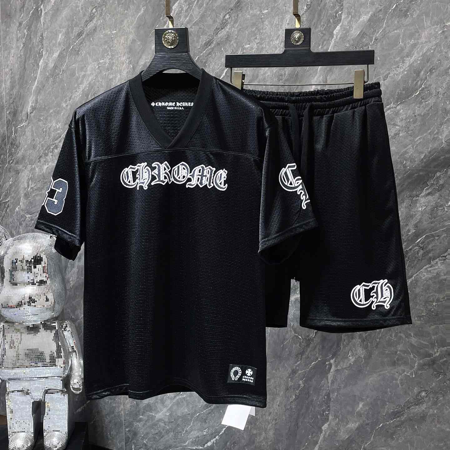 Chrome Heart Mesh Tee & Shorts - FashionPlug