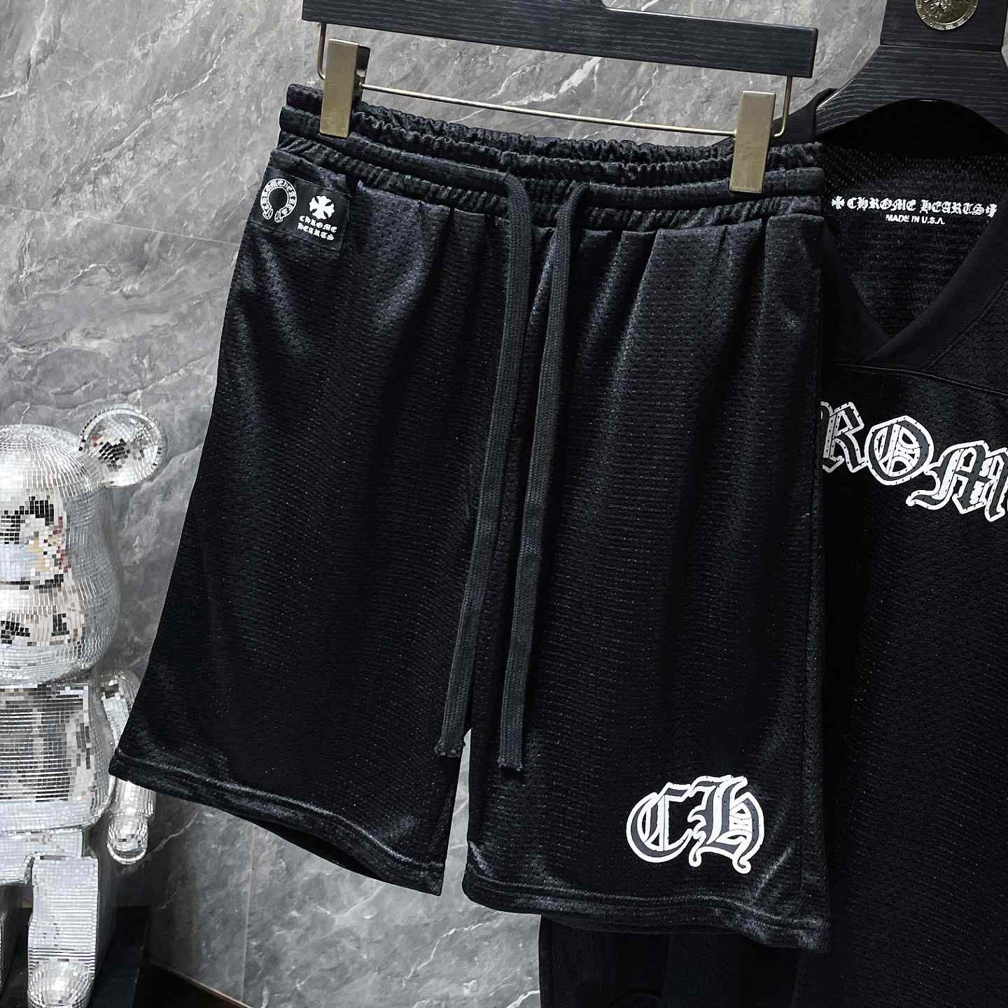 Chrome Heart Mesh Tee & Shorts - FashionPlug