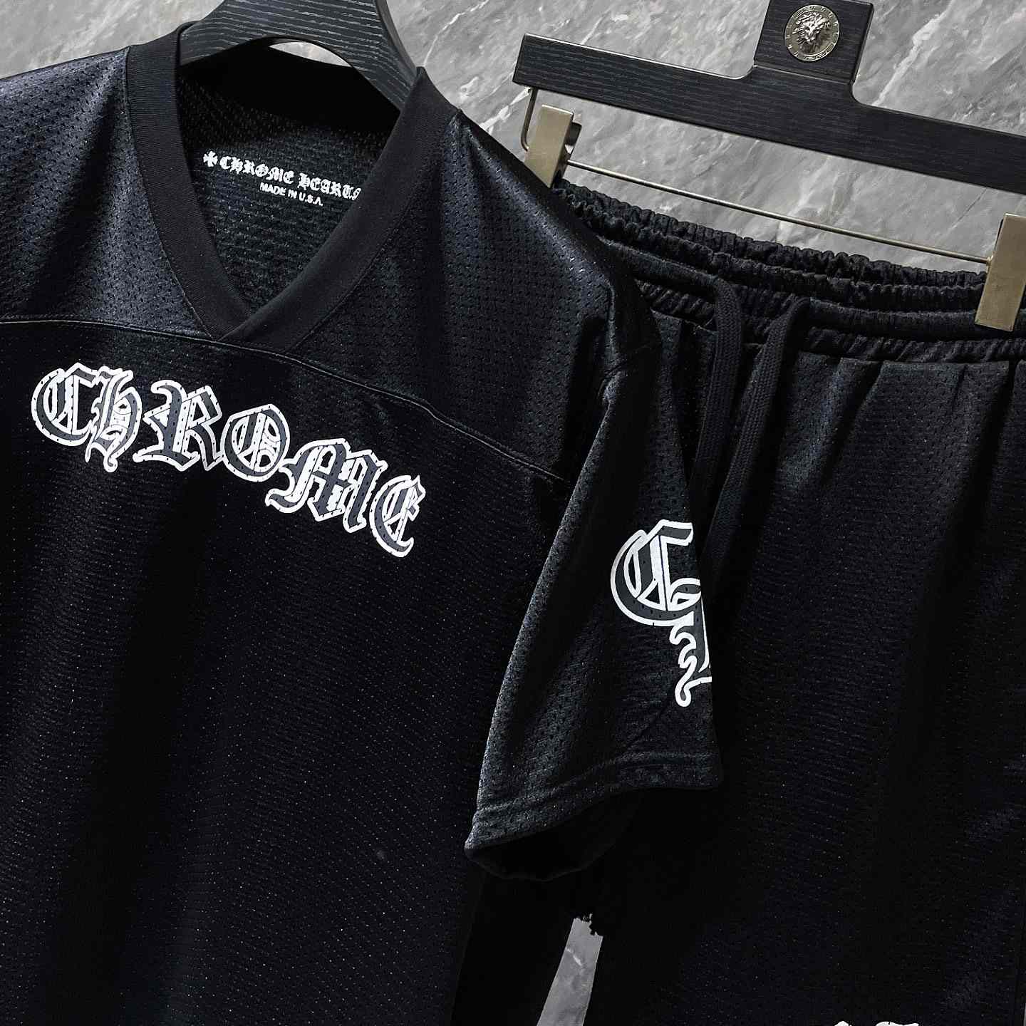 Chrome Heart Mesh Tee & Shorts - FashionPlug