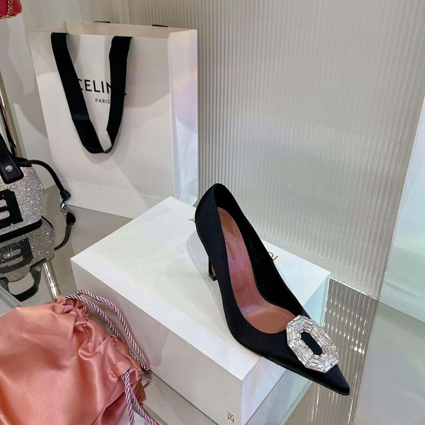Amina Muaddi Camelia 95mm Crystal Pumps - FashionPlug