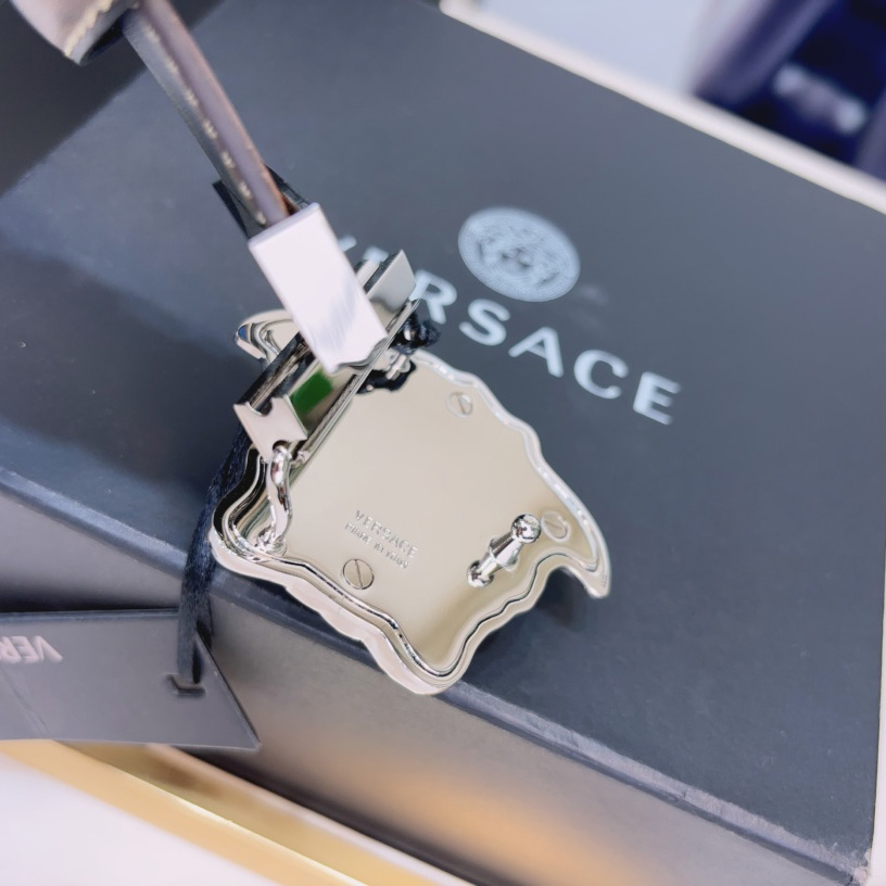 Versace La Medusa Logo-buckle Barocco-print Belt   40mm - FashionPlug