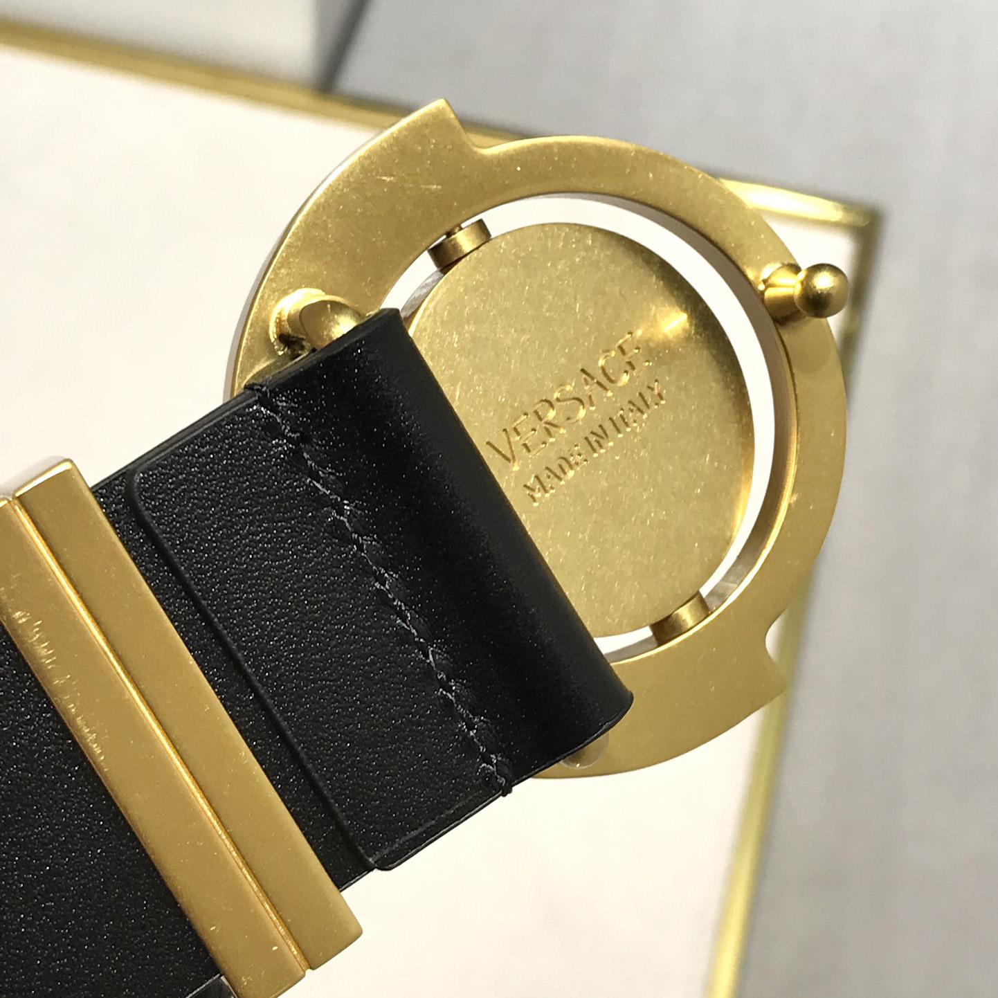 Versace Leather Belt   35mm - FashionPlug