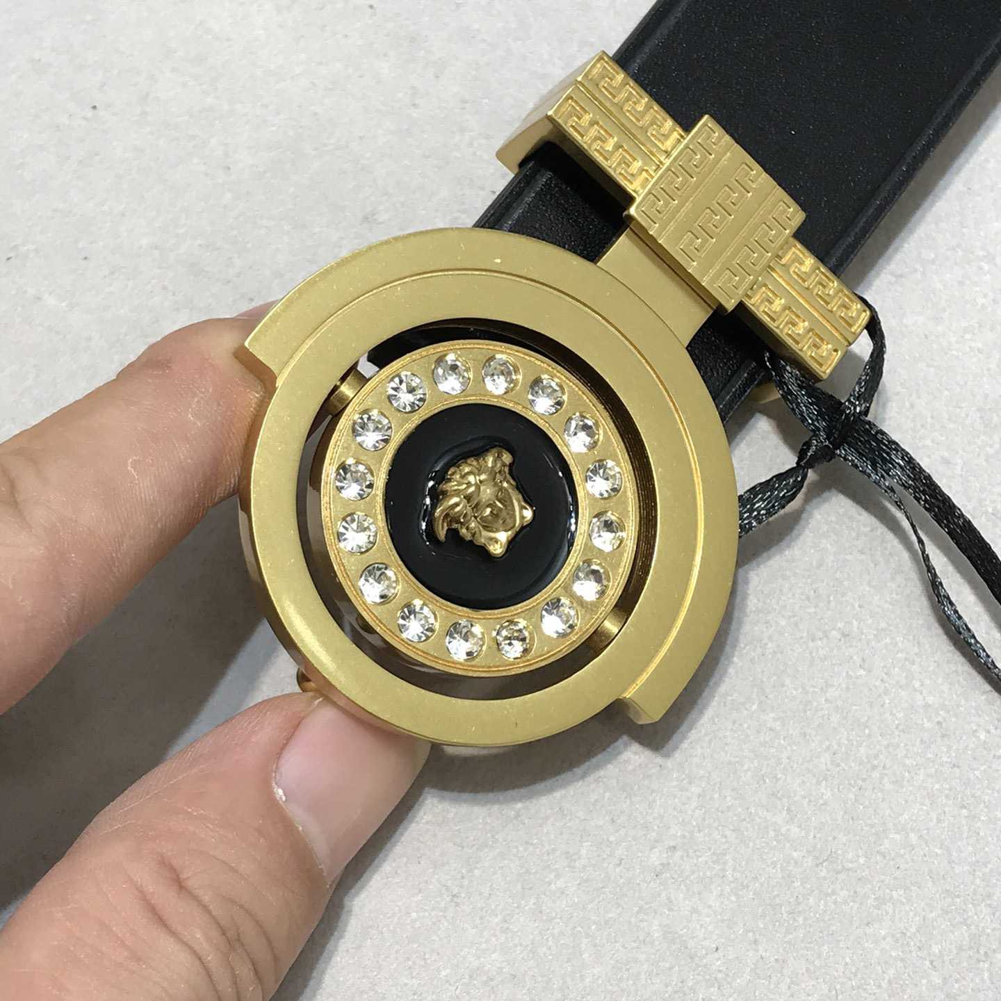 Versace Leather Belt   35mm - FashionPlug