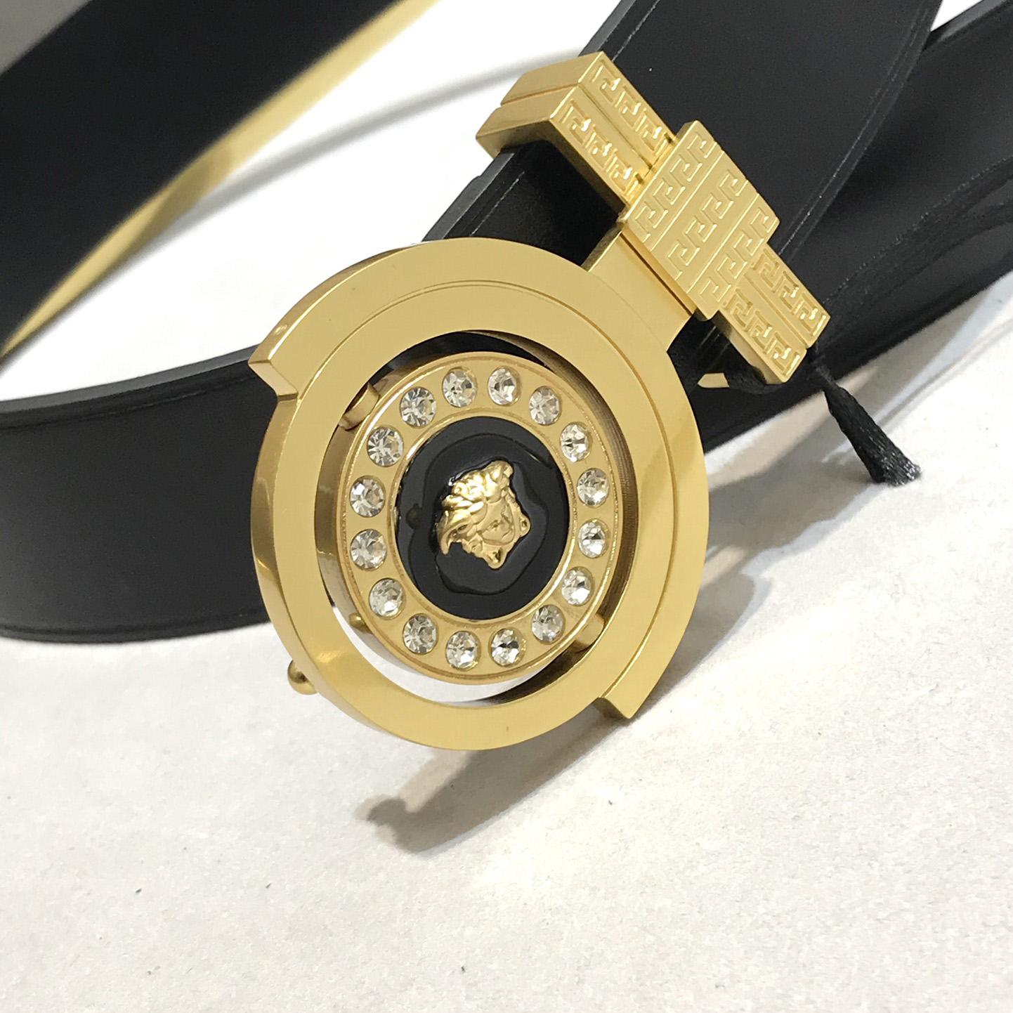 Versace Leather Belt   35mm - FashionPlug