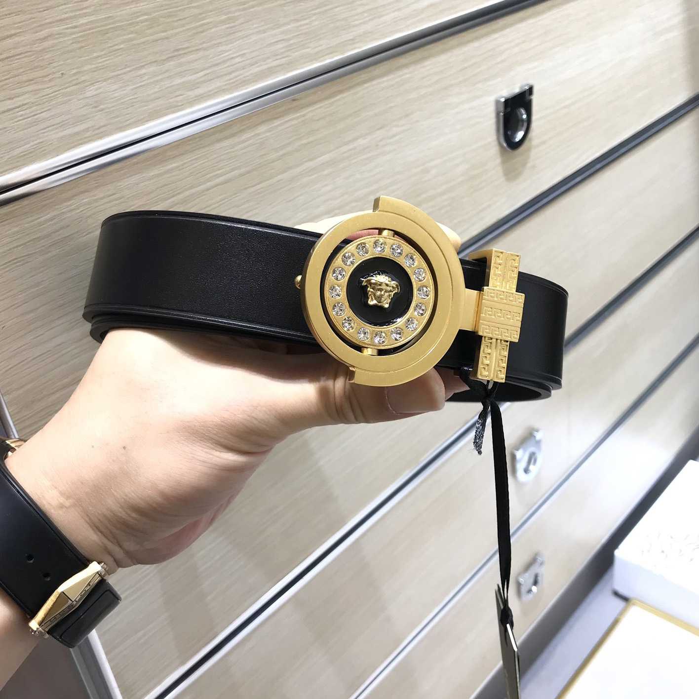 Versace Leather Belt   35mm - FashionPlug