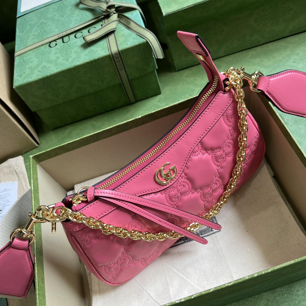 Gucci GG Matelassé Handbag(25-15-8cm) - FashionPlug