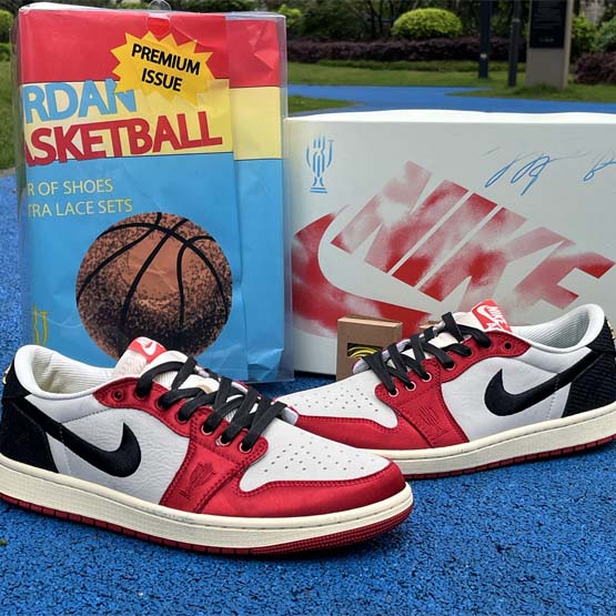 Trophy Room x Air Jordan 1 Low OG Sneaker   FN0432-100  - FashionPlug