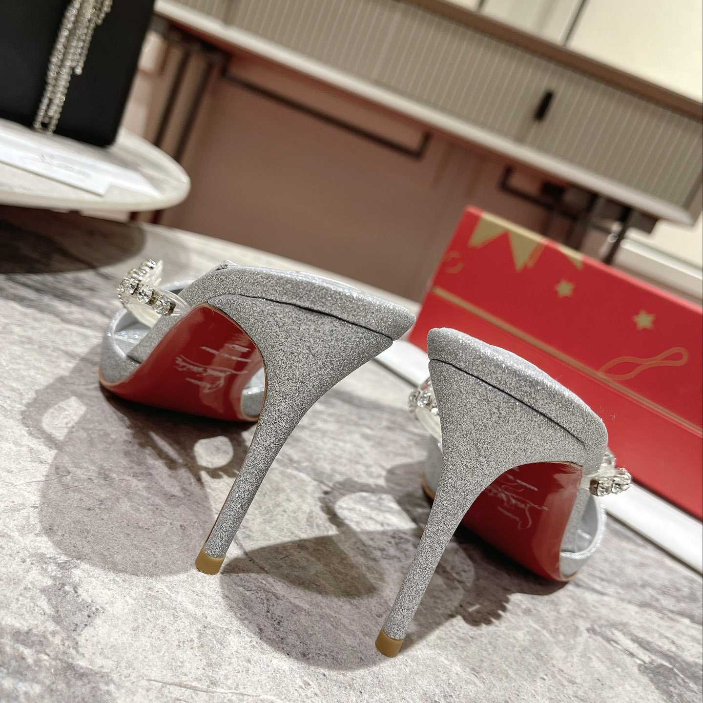 Christian Louboutin Planet Queen 70mm Mules Pumps  - FashionPlug
