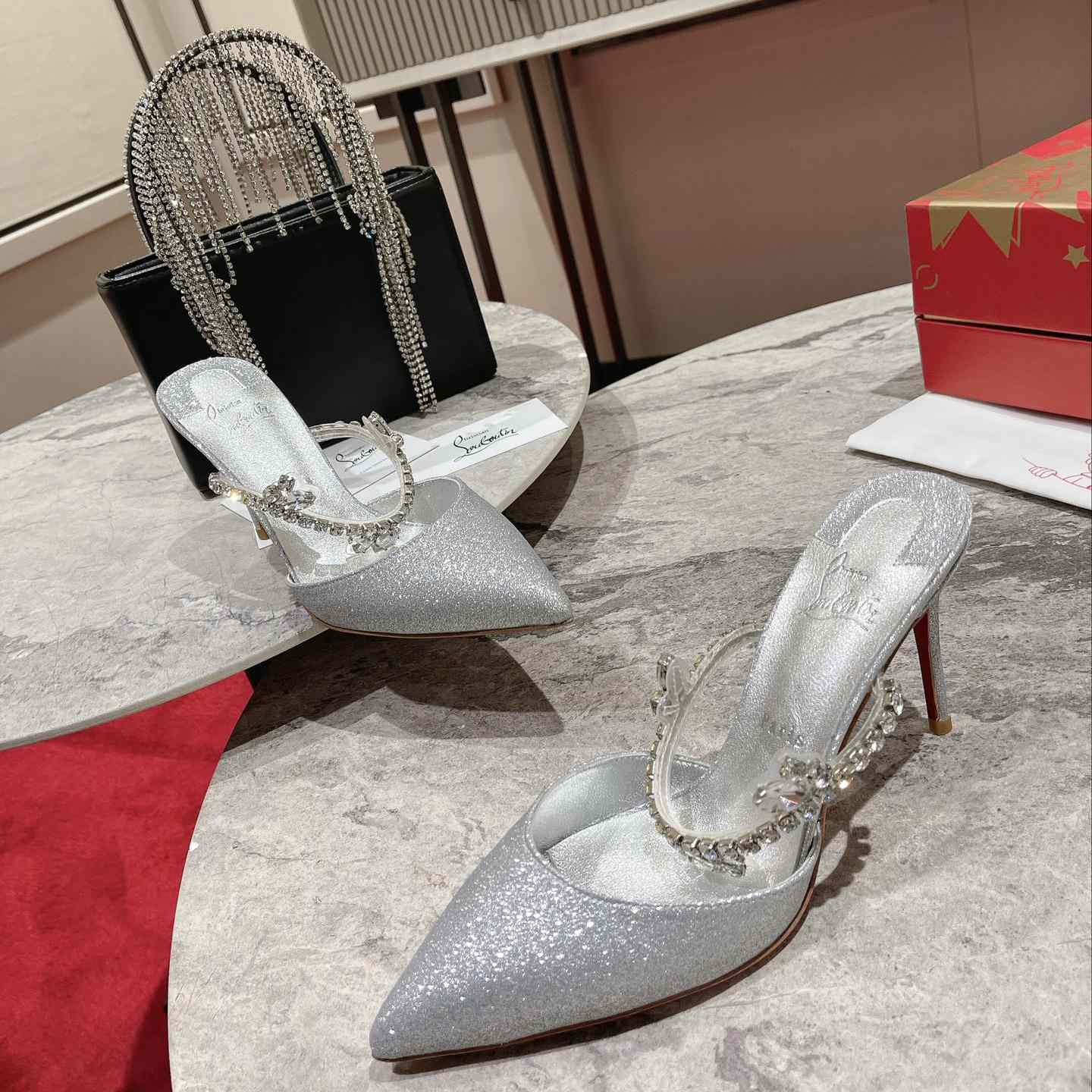 Christian Louboutin Planet Queen 70mm Mules Pumps  - FashionPlug