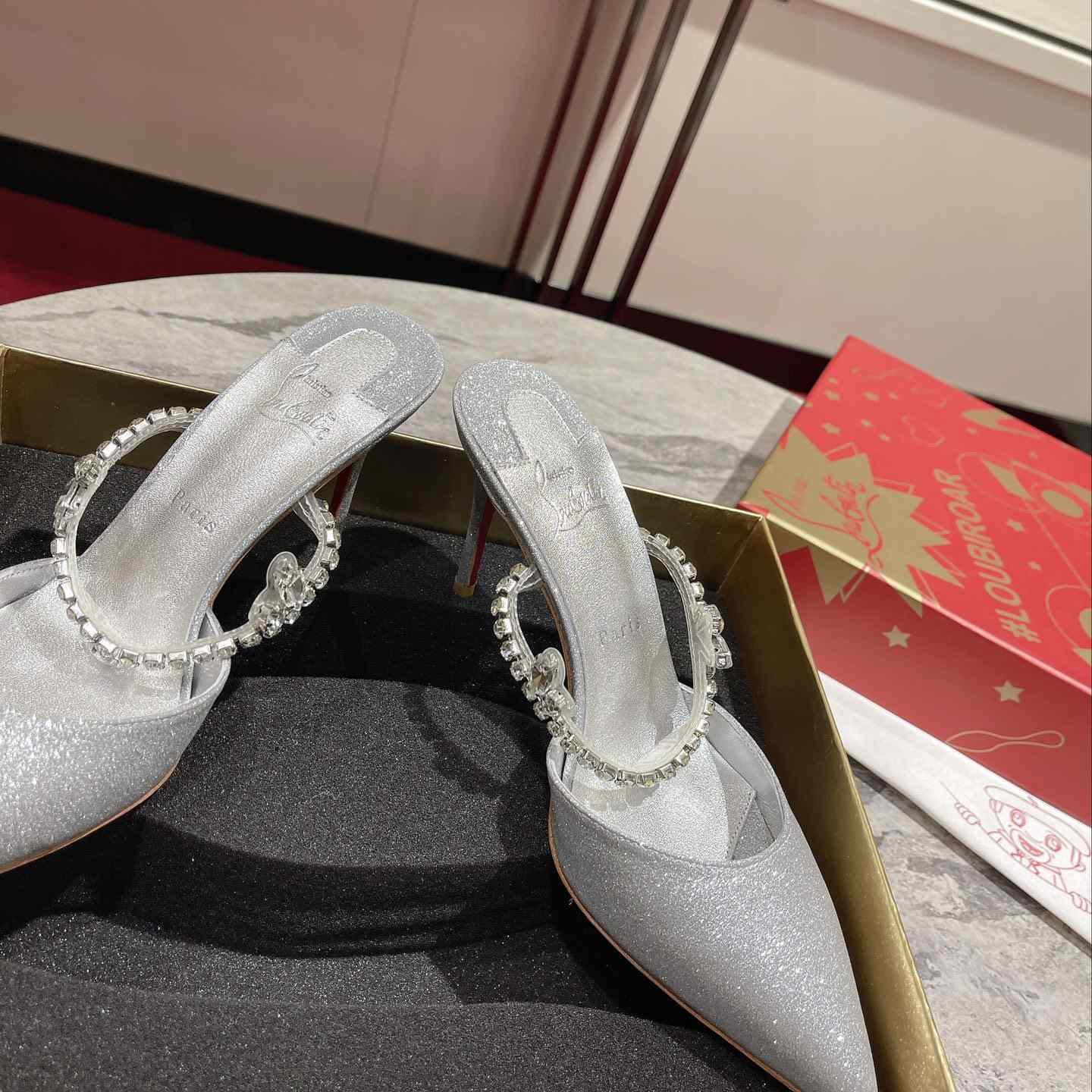 Christian Louboutin Planet Queen 70mm Mules Pumps  - FashionPlug