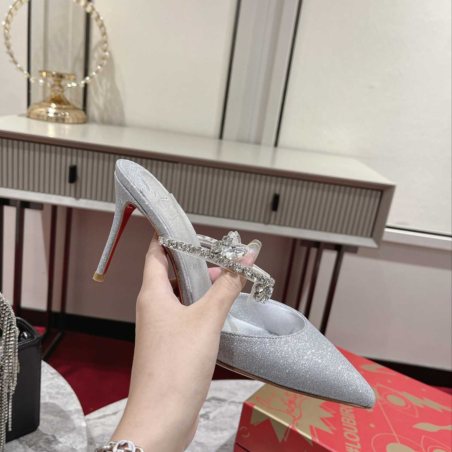 Christian Louboutin Planet Queen 70mm Mules Pumps  - FashionPlug
