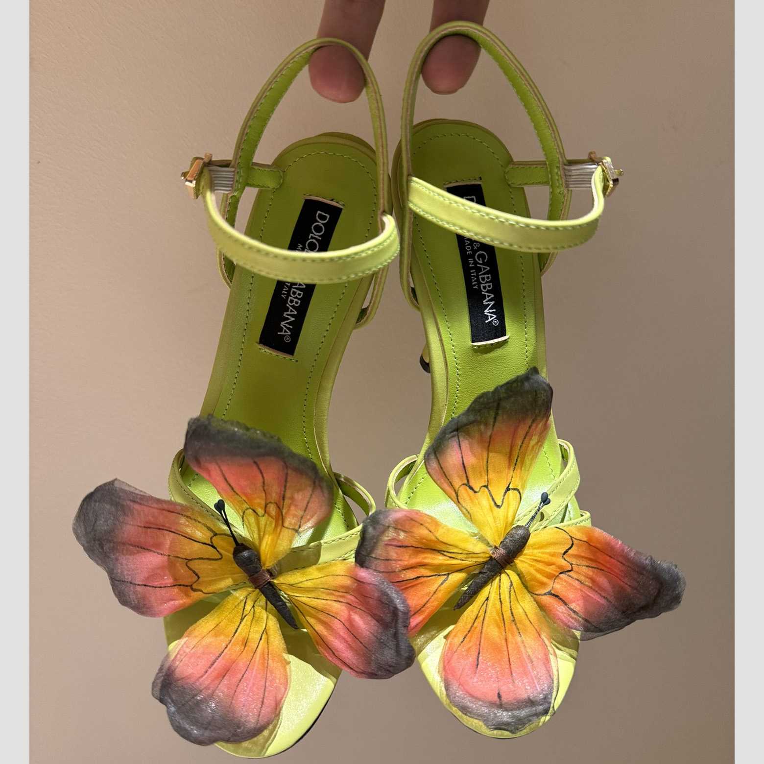 Dolce & Gabbana Butterfly Appliqué Sandals - FashionPlug