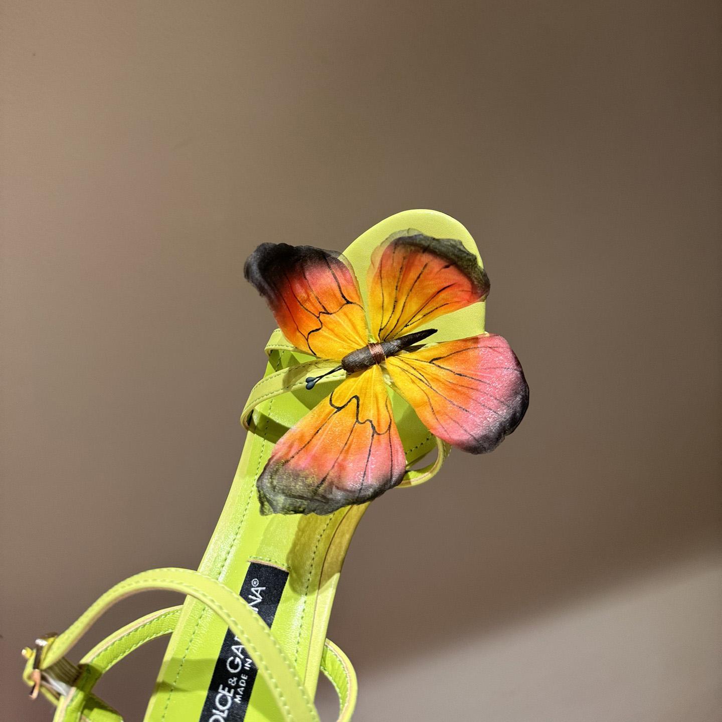 Dolce & Gabbana Butterfly Appliqué Sandals - FashionPlug