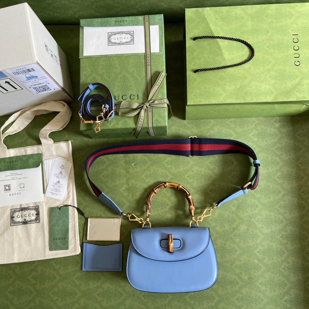 Gucci Bamboo 1947 Small Top Handle Bag   - FashionPlug