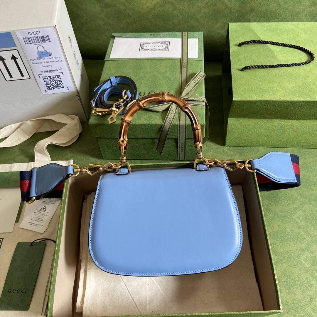 Gucci Bamboo 1947 Small Top Handle Bag   - FashionPlug