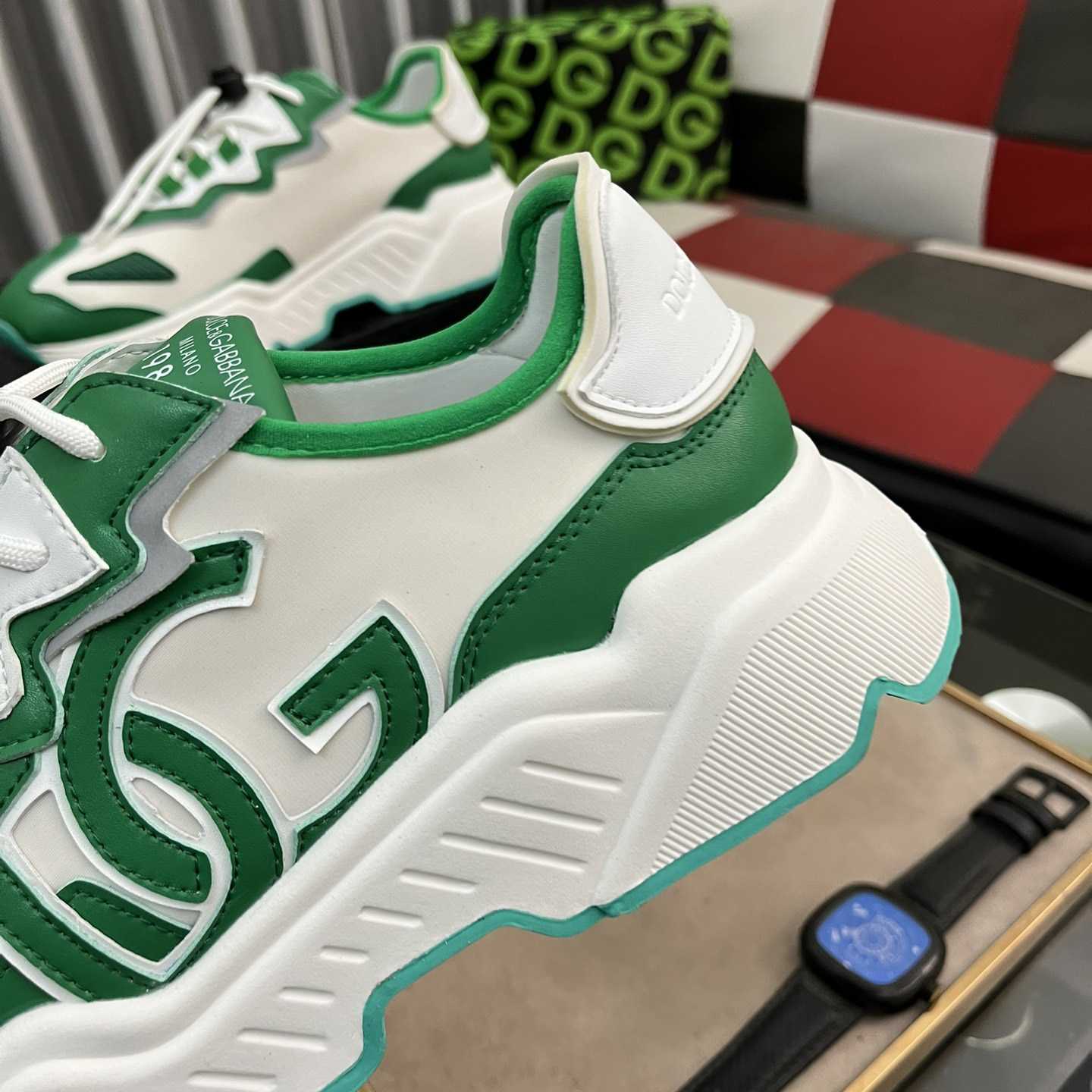 Dolce & Gabbana Mixed-materials Daymaster Sneakers - FashionPlug