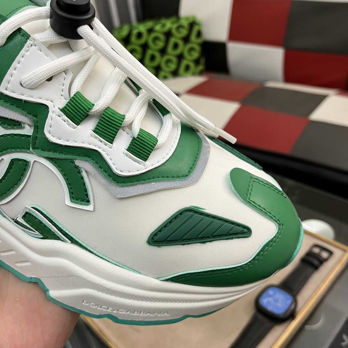 Dolce & Gabbana Mixed-materials Daymaster Sneakers - FashionPlug
