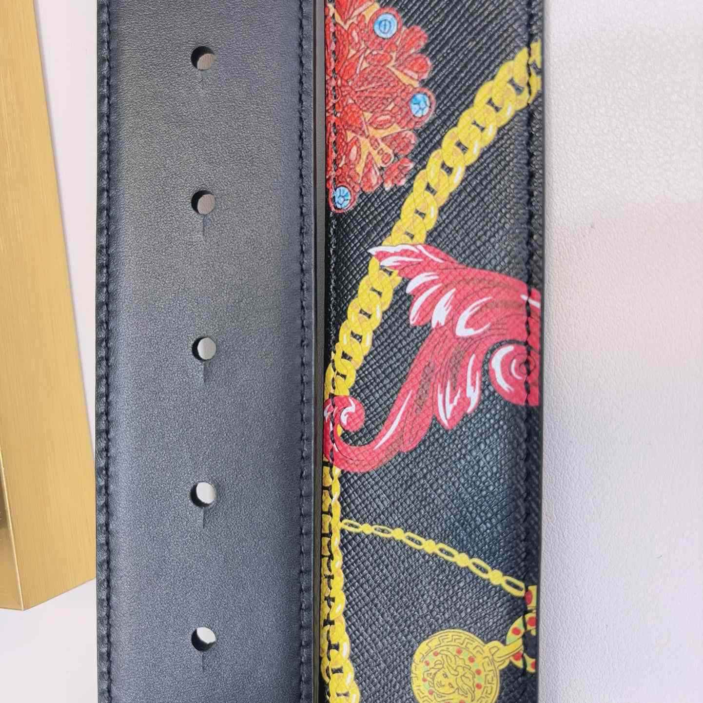 Versace Reversible Barocco Leather Belt  40mm - FashionPlug