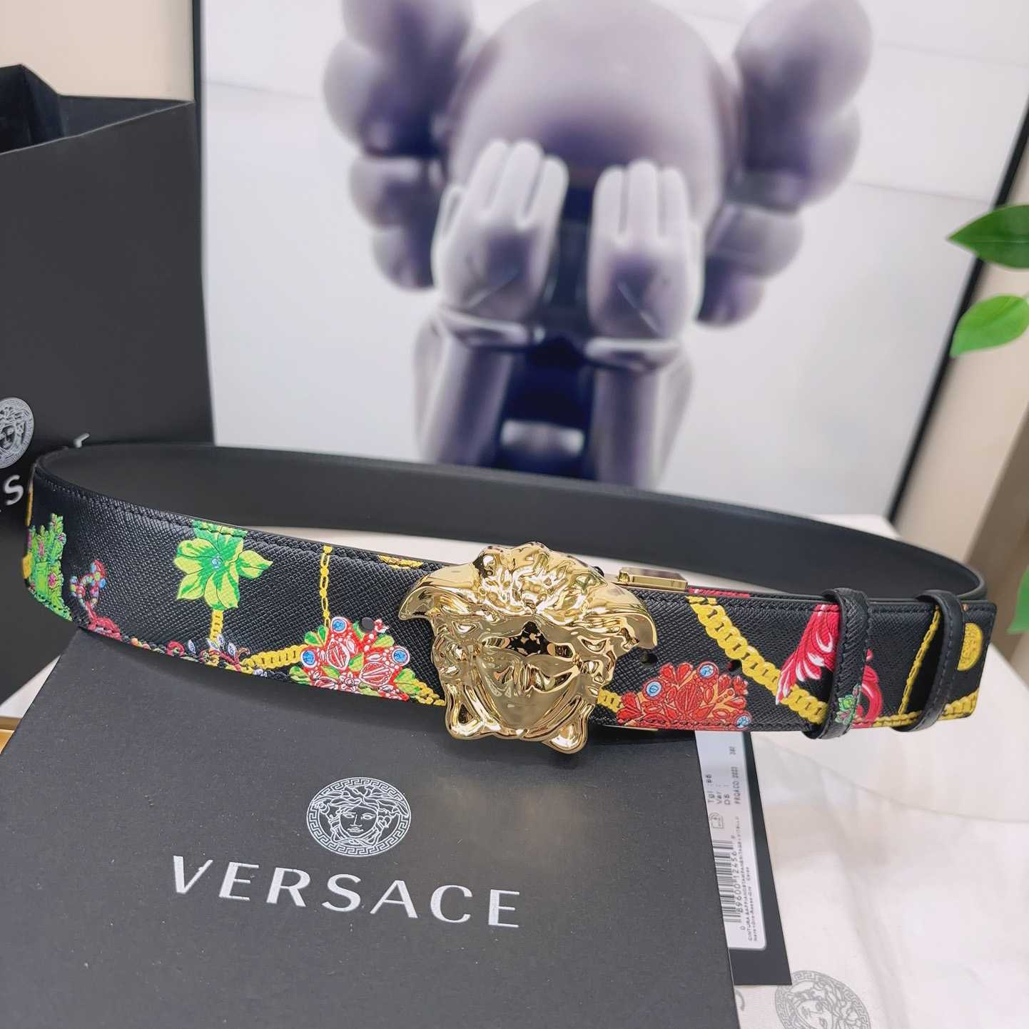 Versace Reversible Barocco Leather Belt  40mm - FashionPlug