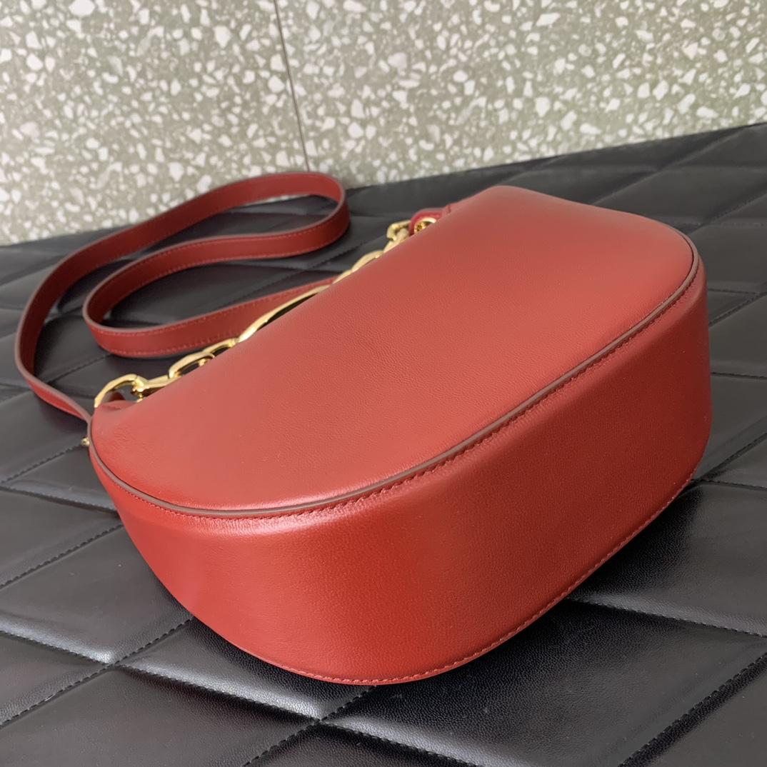 Valenti VLogo Moon Mini Hobo Bag In Nappa Leather With Chain - FashionPlug