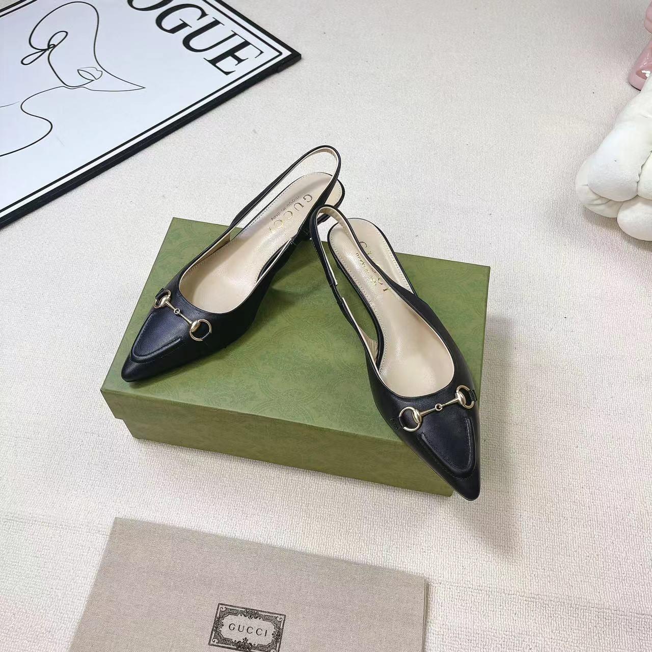 Gucci Women's Horsebit Slingback Pump - FashionPlug