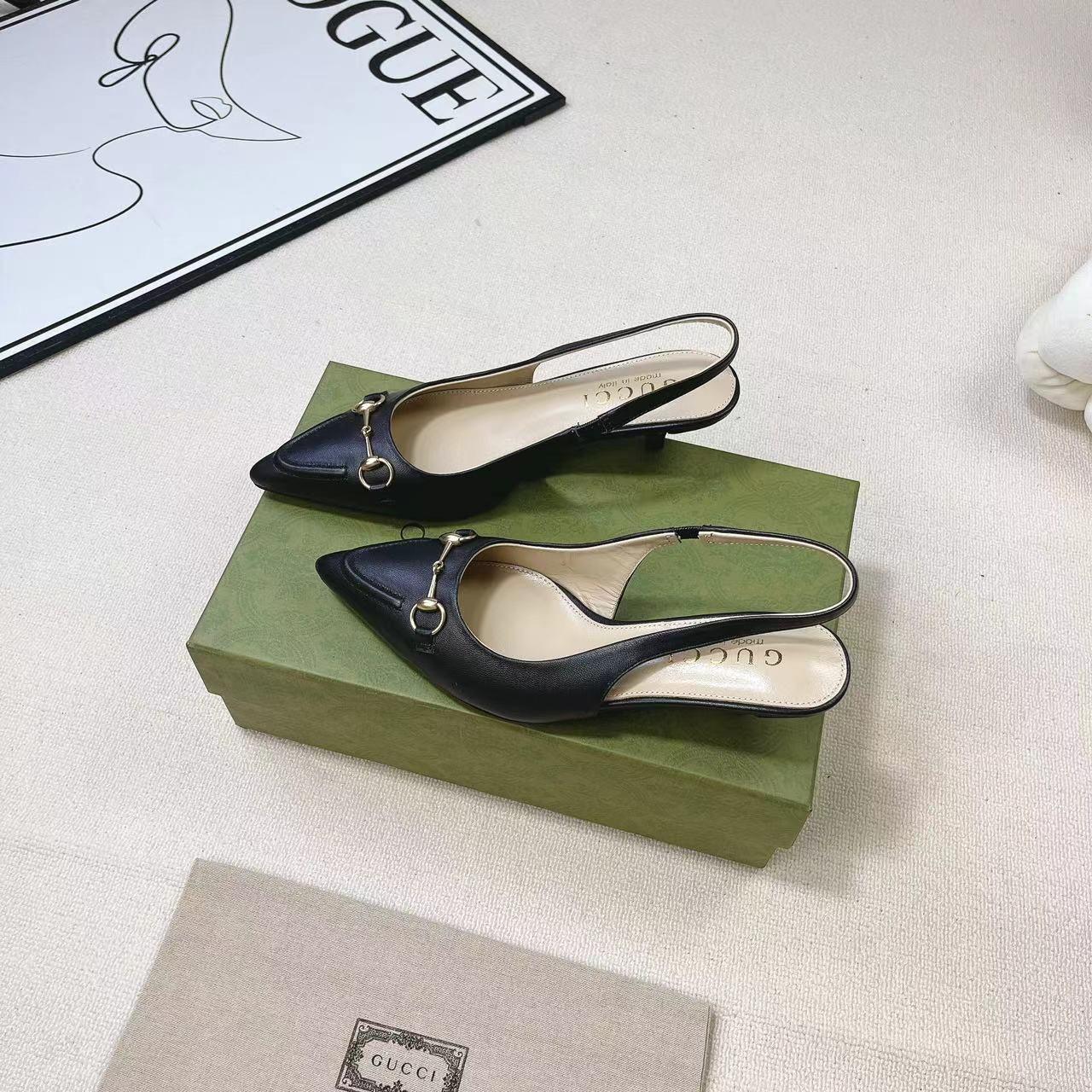 Gucci Women's Horsebit Slingback Pump - FashionPlug
