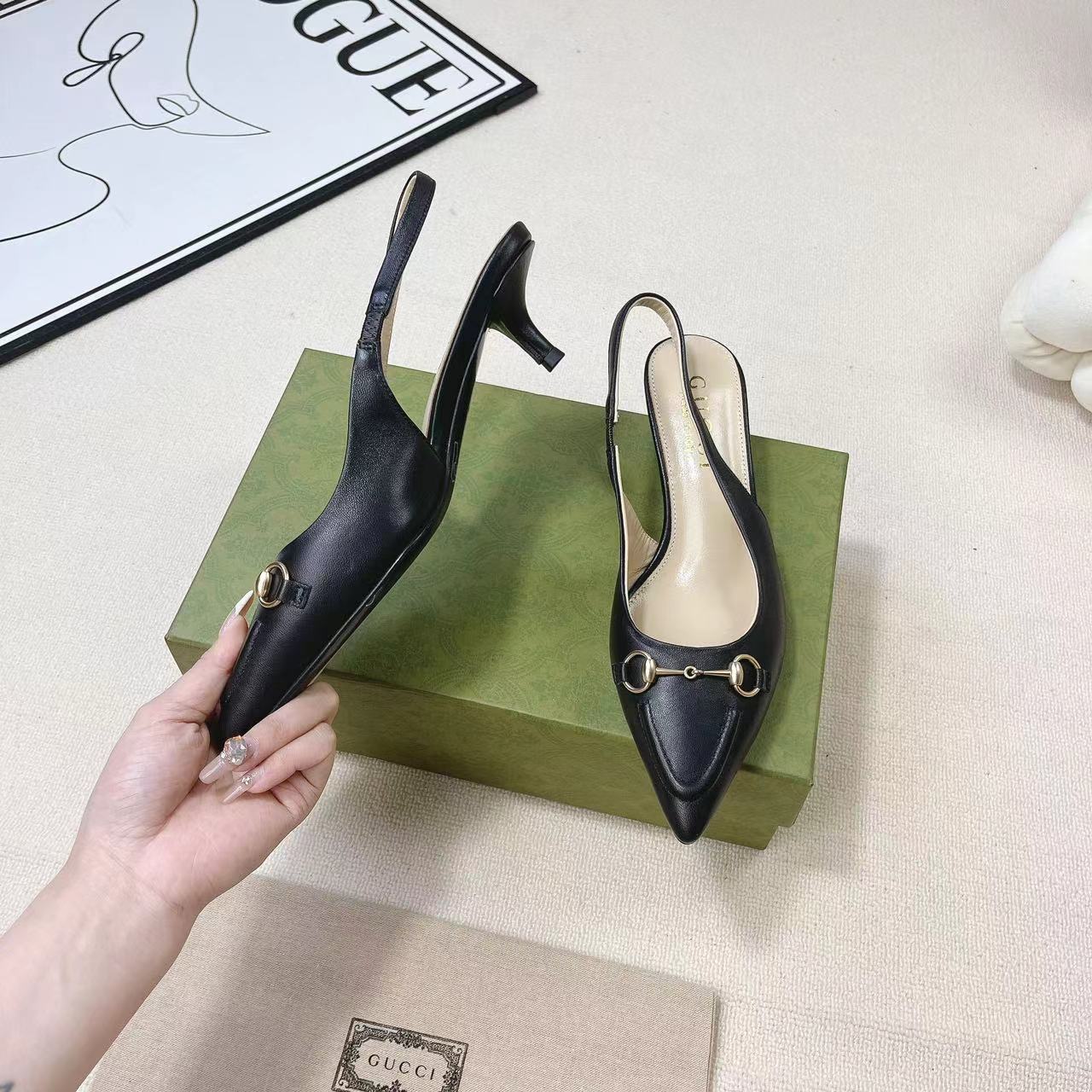 Gucci Women's Horsebit Slingback Pump - FashionPlug
