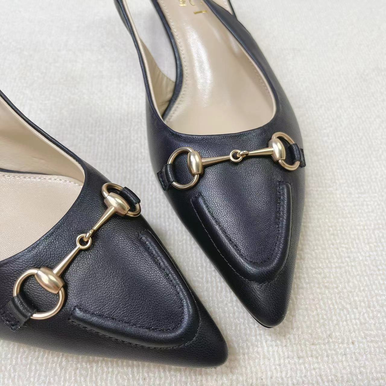 Gucci Women's Horsebit Slingback Pump - FashionPlug