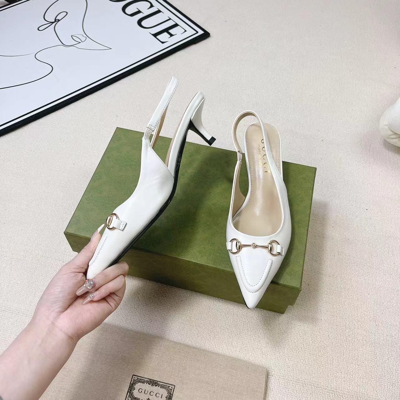 Gucci Women's Horsebit Slingback Pump - FashionPlug
