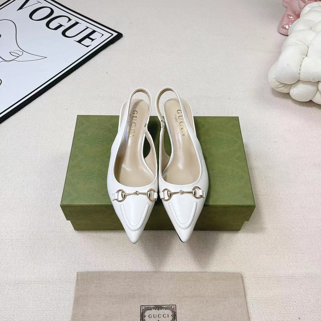 Gucci Women's Horsebit Slingback Pump - FashionPlug