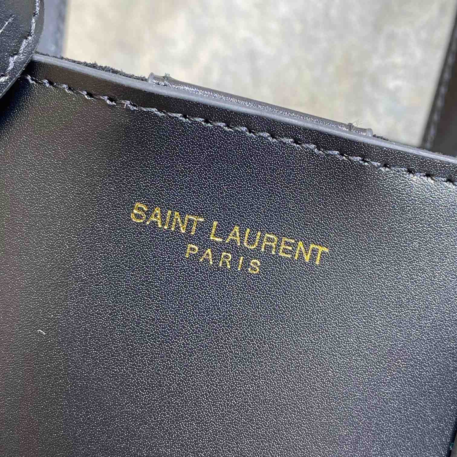 Saint Laurent Mini Toy Shopping Saint Laurent In Box Leather - FashionPlug