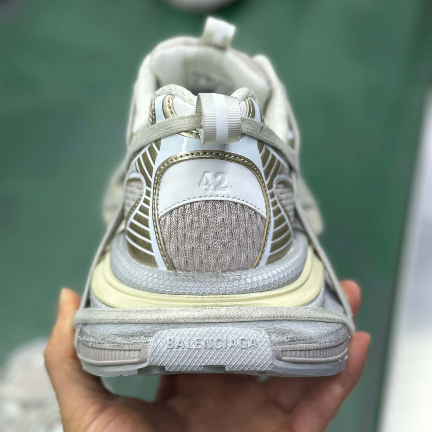 Balenciaga 3XL Extreme Lace Sneaker In Light Beige - FashionPlug