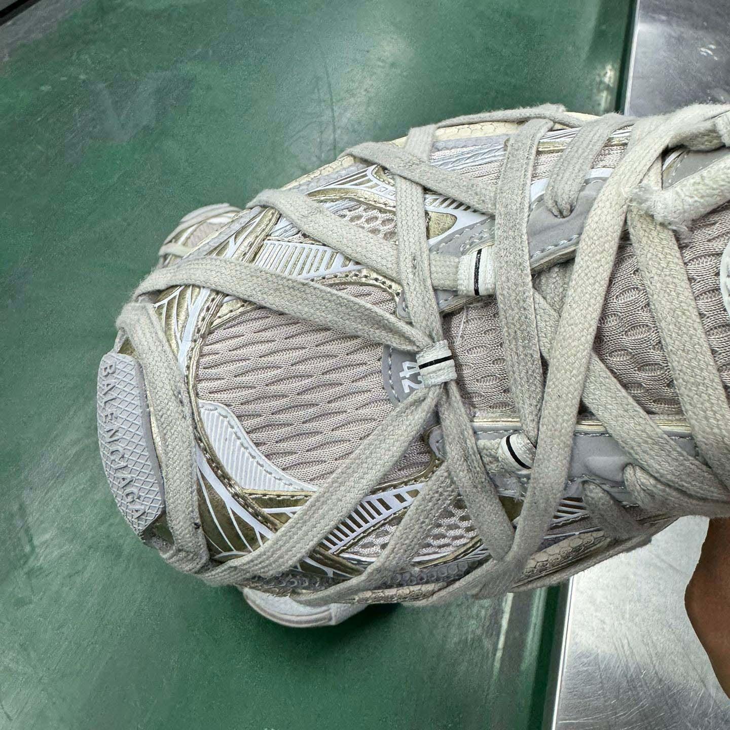 Balenciaga 3XL Extreme Lace Sneaker In Light Beige - FashionPlug
