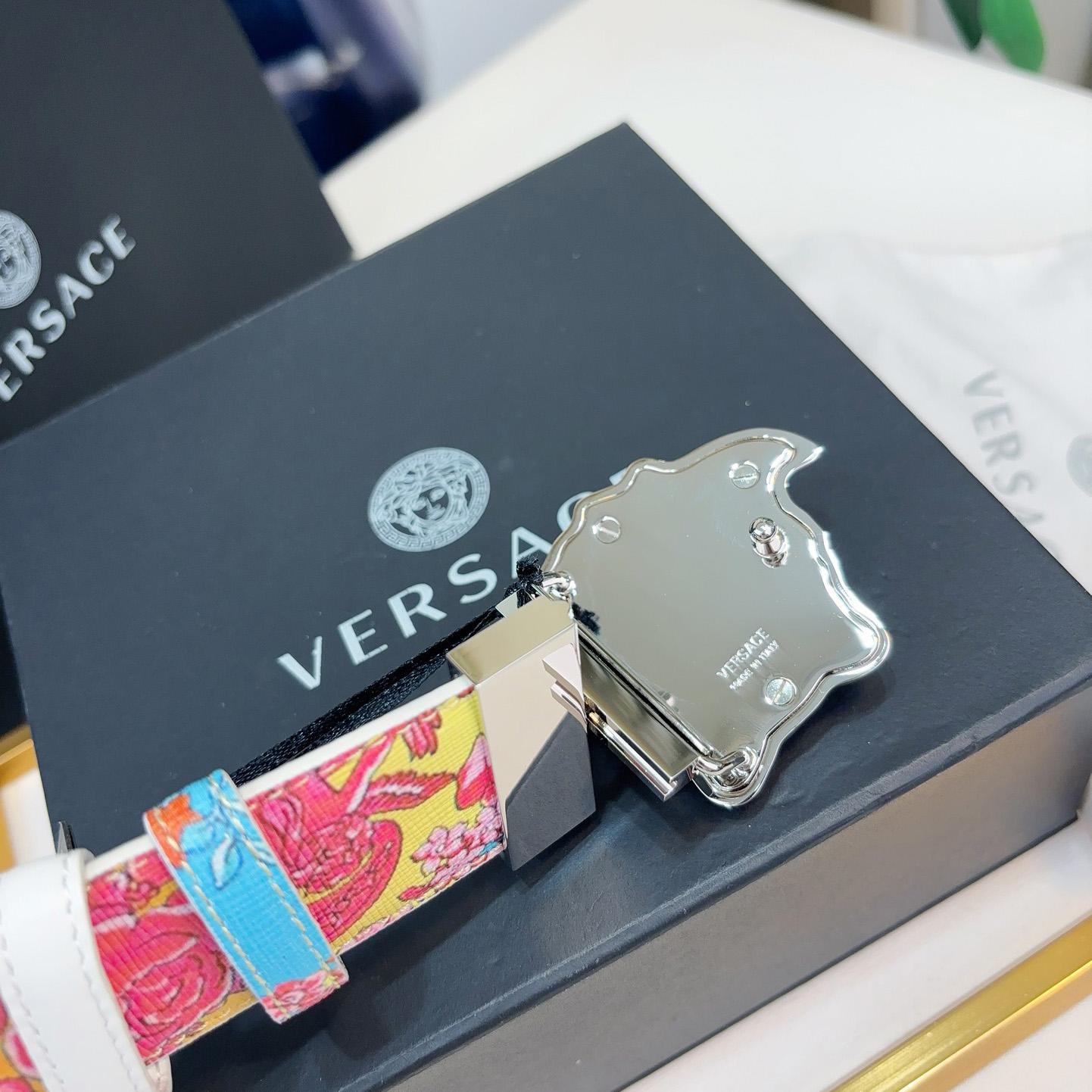 Versace Leather Waist Belt    40mm - FashionPlug