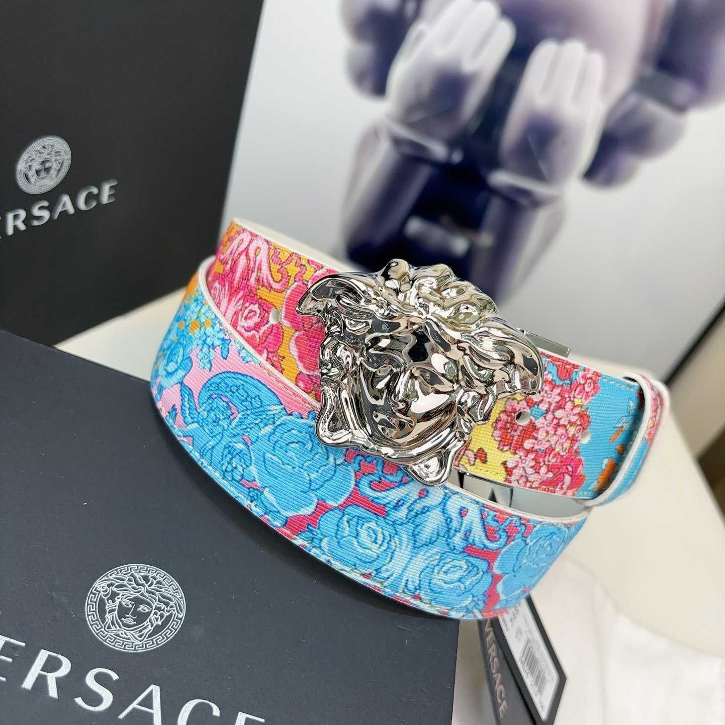 Versace Leather Waist Belt    40mm - FashionPlug