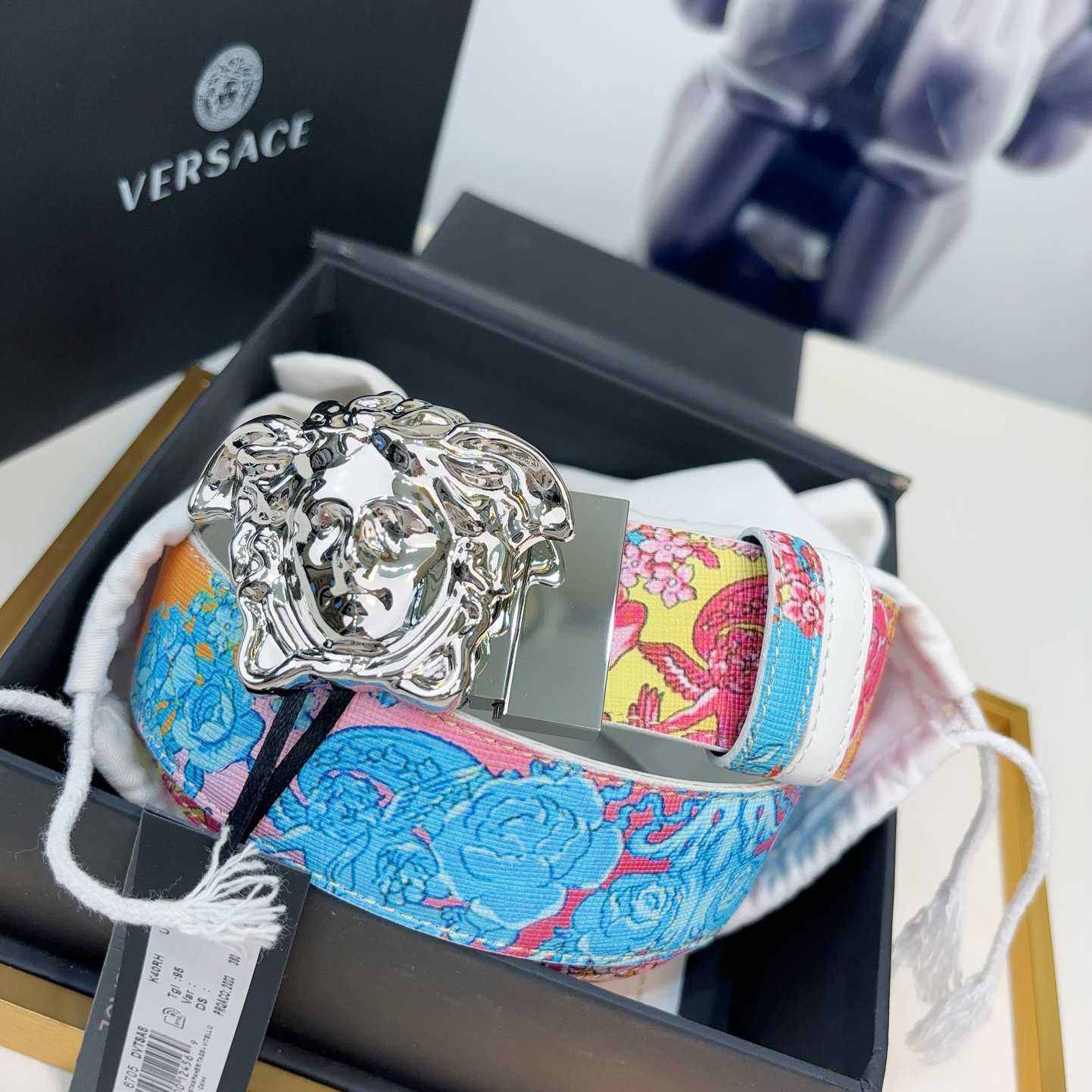 Versace Leather Waist Belt    40mm - FashionPlug
