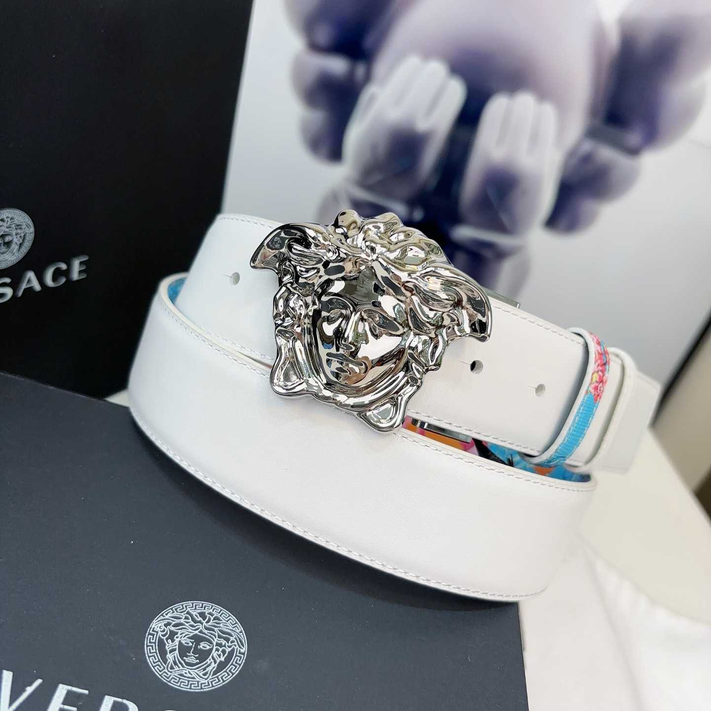 Versace Leather Waist Belt    40mm - FashionPlug