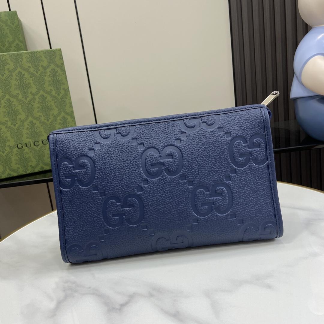 Gucci Jumbo GG Pouch (28.5x 18x 9cm) - FashionPlug