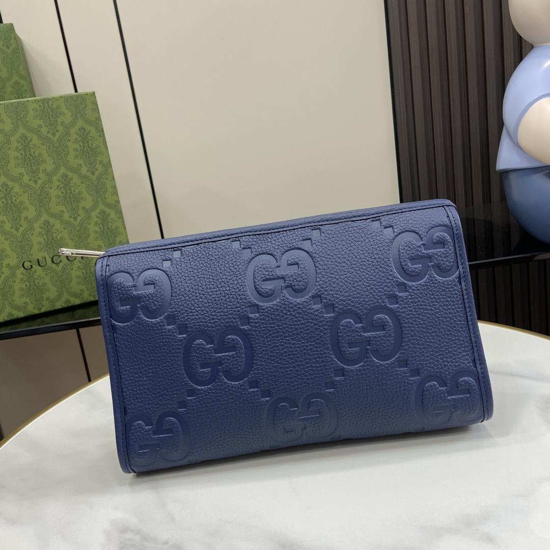 Gucci Jumbo GG Pouch (28.5x 18x 9cm) - FashionPlug