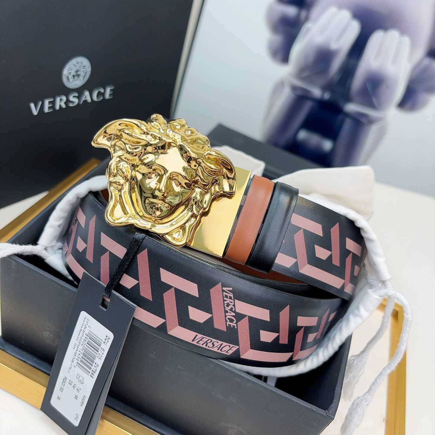 Versace Reversible Leather Belt    40mm - FashionPlug