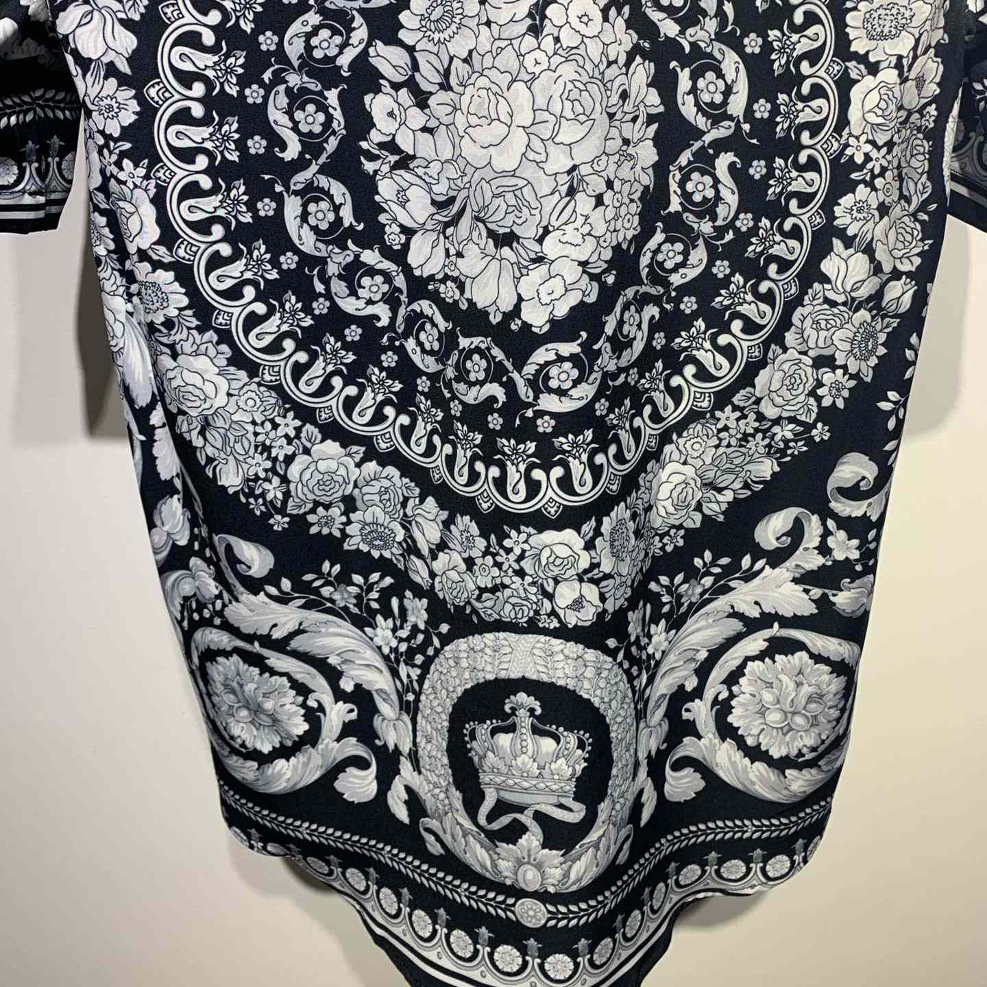 Versace Barocco Print Silk Shirt - FashionPlug