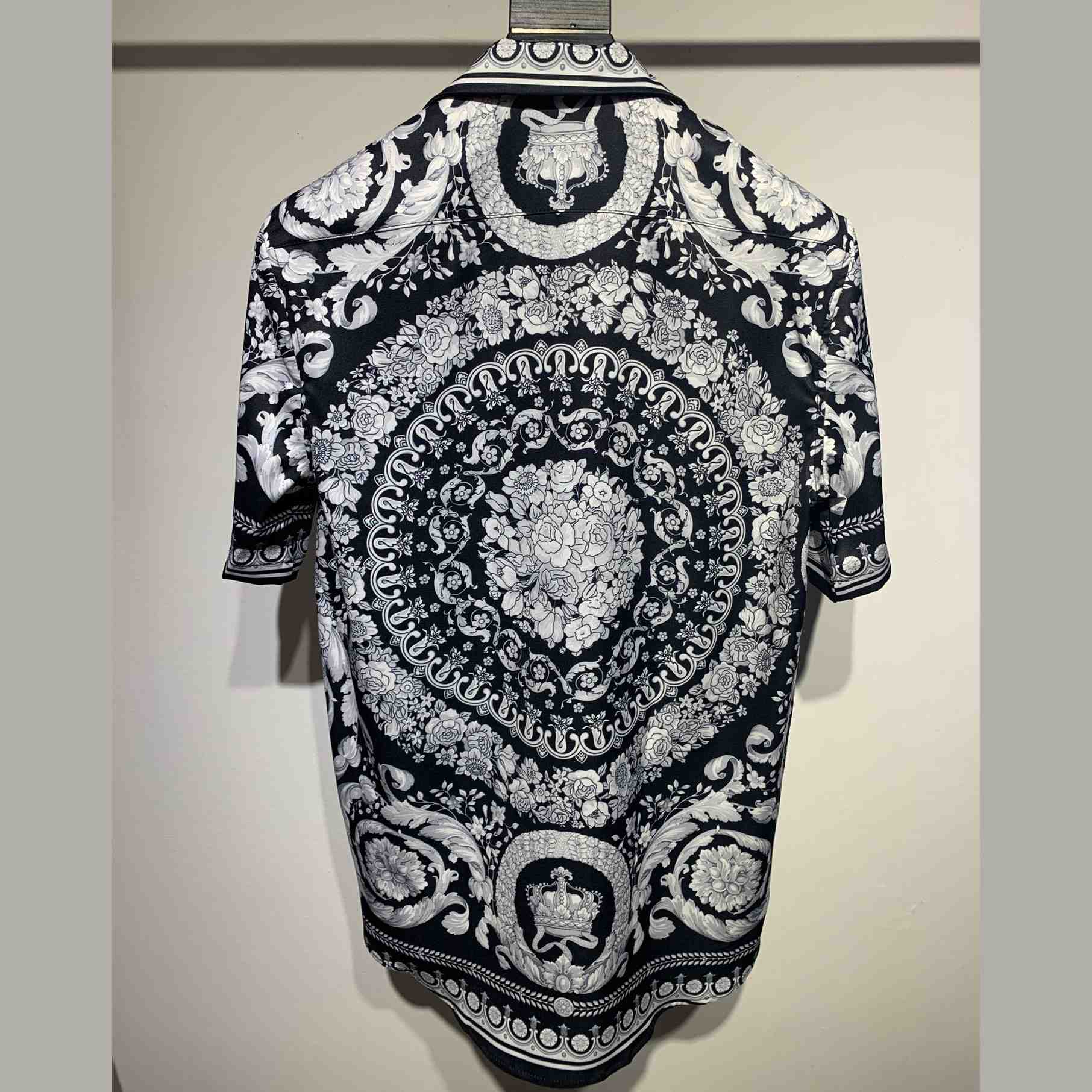 Versace Barocco Print Silk Shirt - FashionPlug