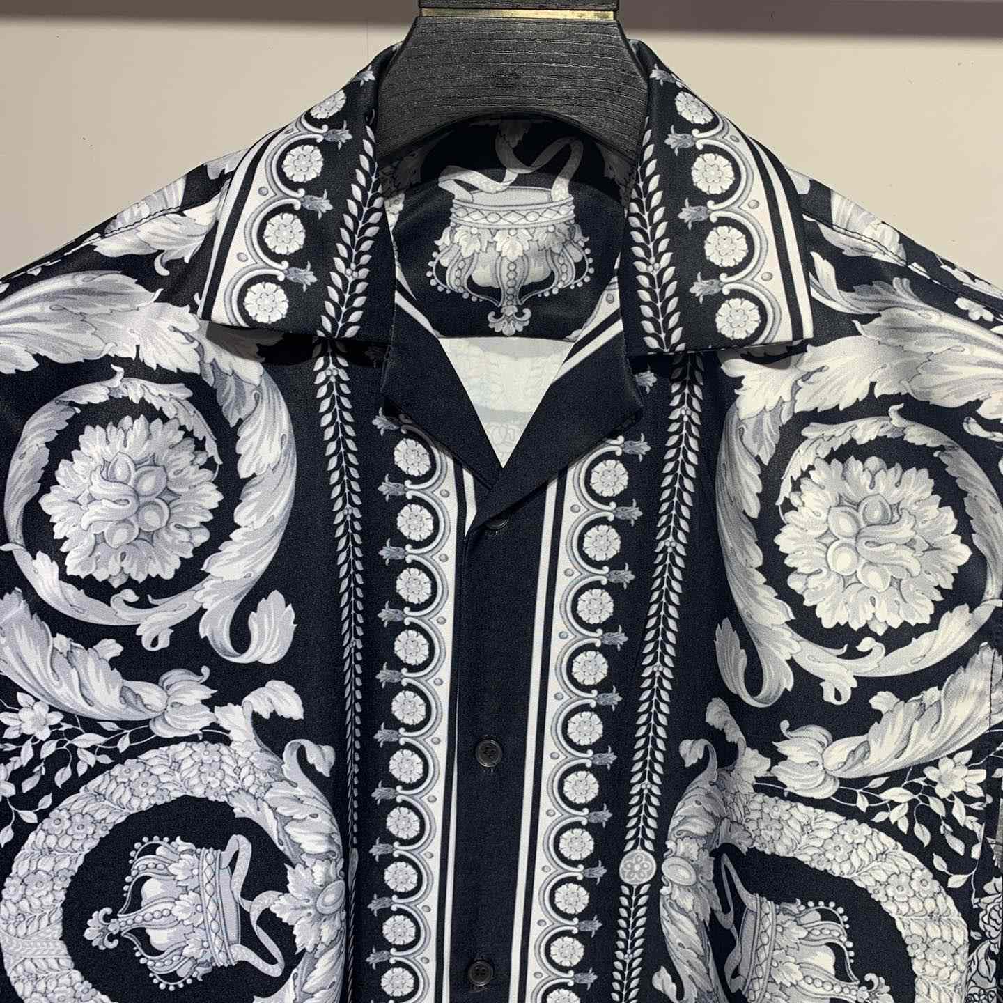 Versace Barocco Print Silk Shirt - FashionPlug